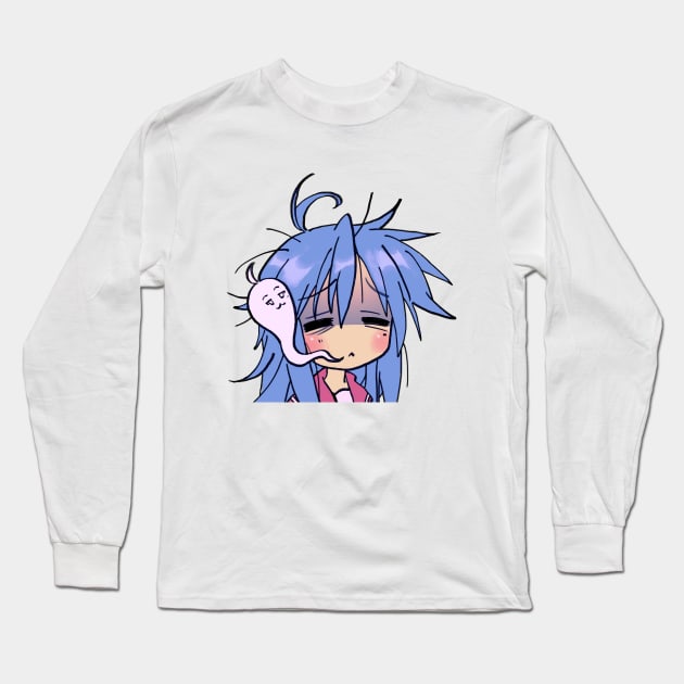 dead tired izumi konata / lucky star Long Sleeve T-Shirt by mudwizard